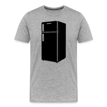 Réfrigérateur - T-shirt bio Premium Homme - gris chiné - Devant - Damien (186cm)