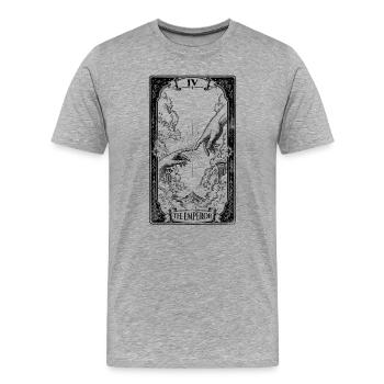 The Emperor – The Creation of Adam Tarot Card - T-shirt bio Premium Homme - gris chiné - Devant - Damien (186cm)