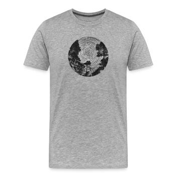 Star trails in the forest - Men's Premium Organic T-Shirt - heather grey - Front - Damien (186cm)