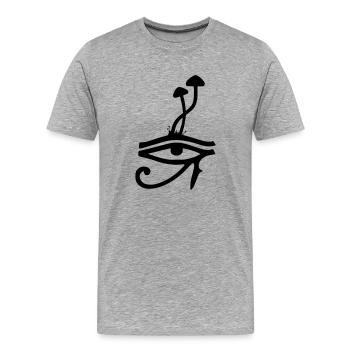 Hyperraum - Männer Premium Bio T-Shirt - Grau meliert - Vorne - Damien (186cm)