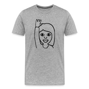 Emoji greetings - Men's Premium Organic T-Shirt - heather grey - Front - Damien (186cm)