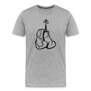 boxing gloves - box handschuhe - Männer Premium Bio T-Shirt - Grau meliert - Vorne - Damien (186cm)