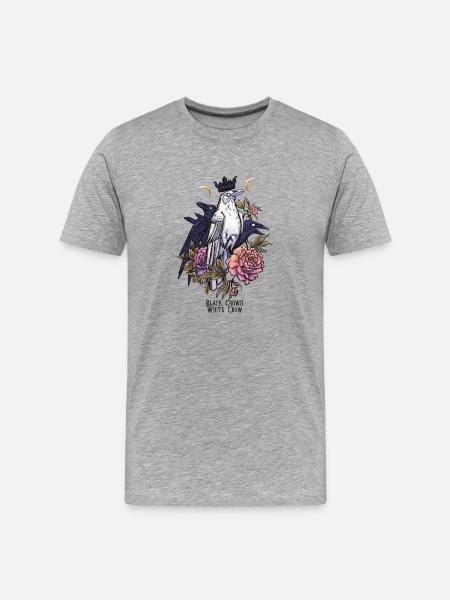 Die weiße Krähe - Männer Premium Bio T-Shirt - Grau meliert