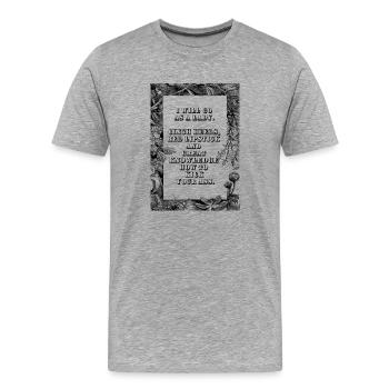 krav maga pretty girl walk - Männer Premium Bio T-Shirt - Grau meliert - Vorne - Damien (186cm)