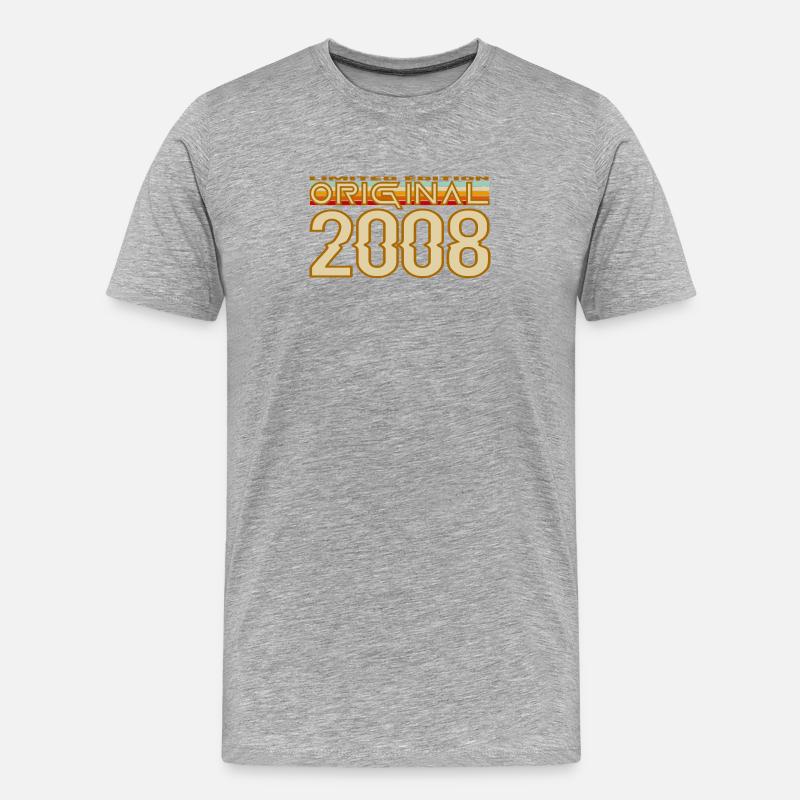 Originale Retro-Edition von 2008 - Männer Premium Bio T-Shirt - Grau meliert