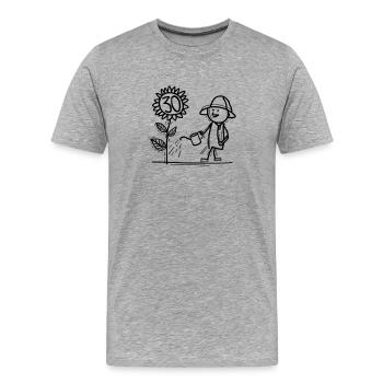 Well maintained 30 years - Men's Premium Organic T-Shirt - heather grey - Front - Damien (186cm)