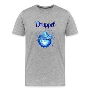 Goutte d’eau - T-shirt bio Premium Homme - gris chiné - Devant - Damien (186cm)