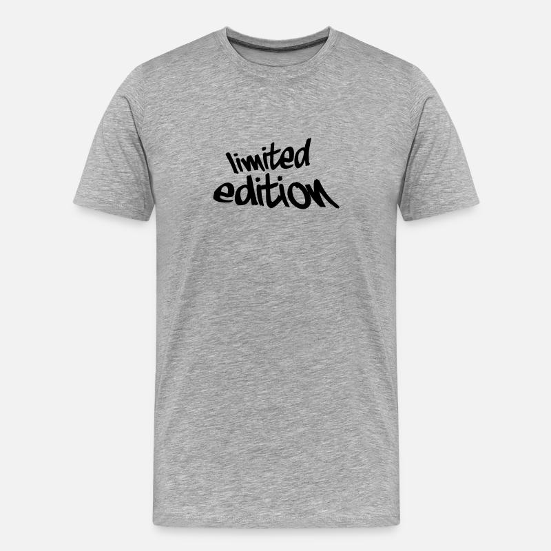 Limited Edition Graffiti Design - Männer Premium Bio T-Shirt - Grau meliert