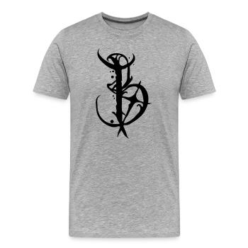 B - T-shirt bio Premium Homme - gris chiné - Devant - Damien (186cm)