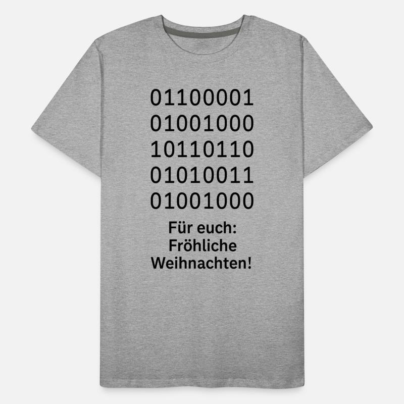 Binary Code Weihnachtszauber Männer Premium Bio T-Shirt