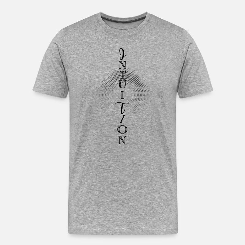 INTUITION – Dein innerer Kompass - Männer Premium Bio T-Shirt - Grau meliert