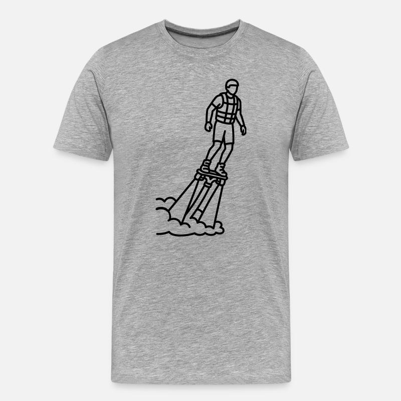 Flyboard - Männer Premium Bio T-Shirt - Grau meliert