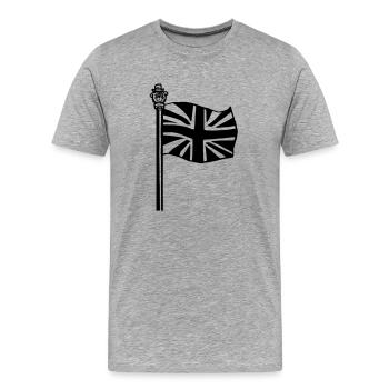United Kingdom - Men's Premium Organic T-Shirt - heather grey - Front - Damien (186cm)