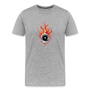 Musik Rock Lautsprecher Box Music DJ Rave - Männer Premium Bio T-Shirt - Grau meliert - Vorne - Damien (186cm)