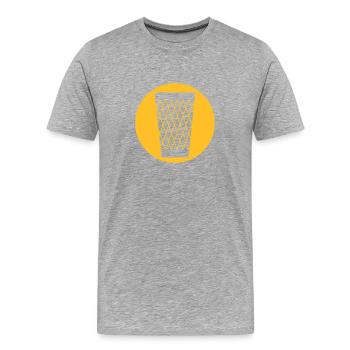 Frankfurt Geschenke - Männer Premium Bio T-Shirt - Grau meliert - Vorne - Damien (186cm)