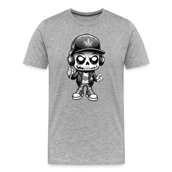 Se détendre - T-shirt bio Premium Homme - gris chiné - Devant - Damien (186cm)