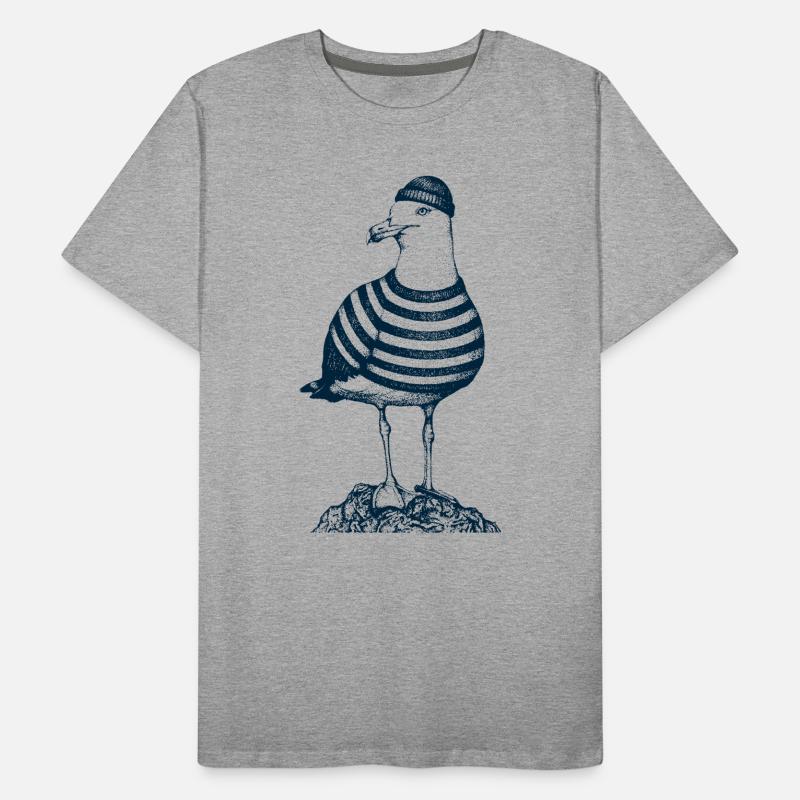 Mouette avec pull T-shirt bio Premium Homme