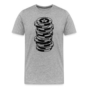 Casino - T-shirt bio Premium Homme - gris chiné - Devant - Damien (186cm)