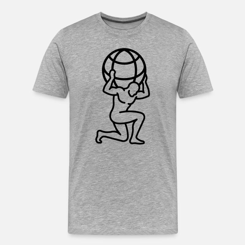 Kugel - Männer Premium Bio T-Shirt - Grau meliert