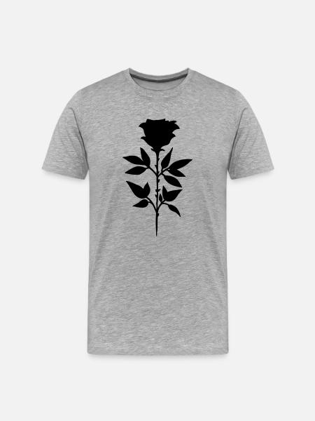 Black Rose - Men's Premium Organic T-Shirt - heather grey