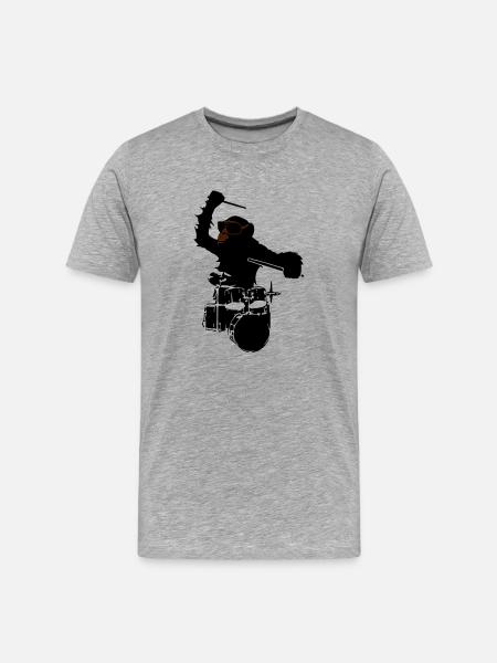 music monkey - Men's Premium Organic T-Shirt - heather grey