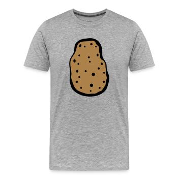 pomme de terre manger délicieux cuire cuisine légumes schuerz - T-shirt bio Premium Homme - gris chiné - Devant - Damien (186cm)