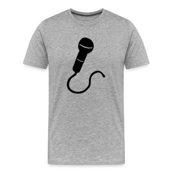 micro - T-shirt bio Premium Homme - gris chiné - Devant - Damien (186cm)
