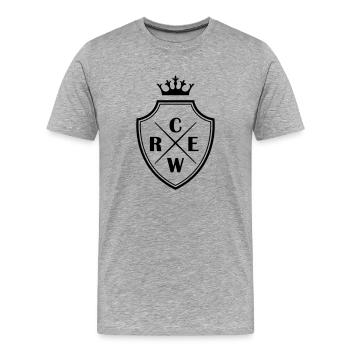 équipage - T-shirt bio Premium Homme - gris chiné - Devant - Damien (186cm)