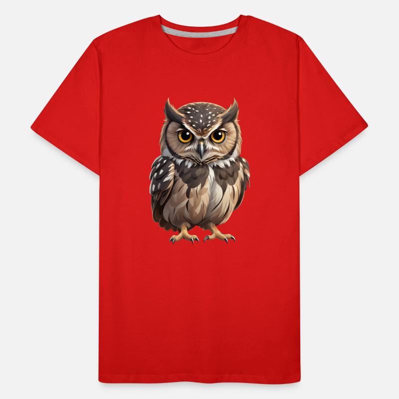 Junge braune Eule Männer Premium Bio T-Shirt
