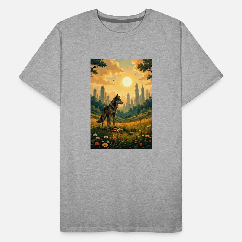 Das Bild des Wolfes Männer Premium Bio T-Shirt