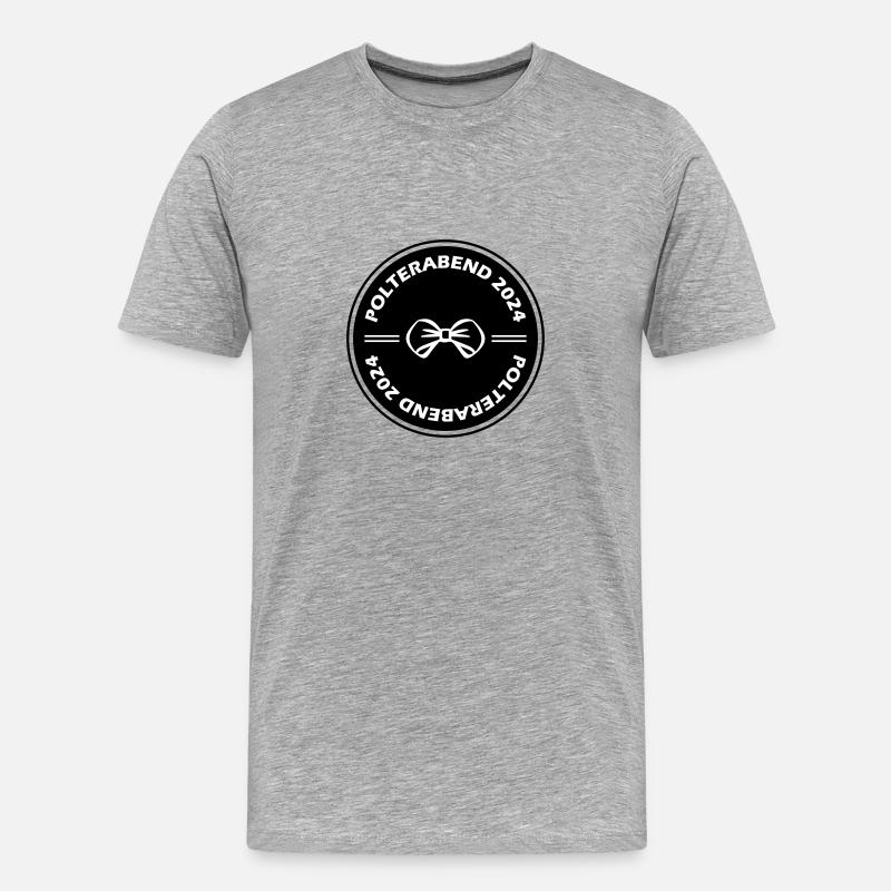 Polterabend 2024 - Männer Premium Bio T-Shirt - Grau meliert