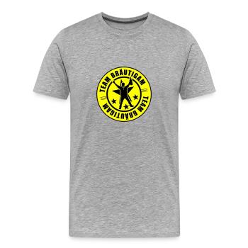 Mariage du marié - T-shirt bio Premium Homme - gris chiné - Devant - Damien (186cm)