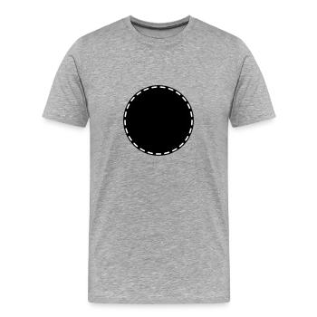 Circle Symbol Placeholder Blank - Men's Premium Organic T-Shirt - heather grey - Front - Damien (186cm)