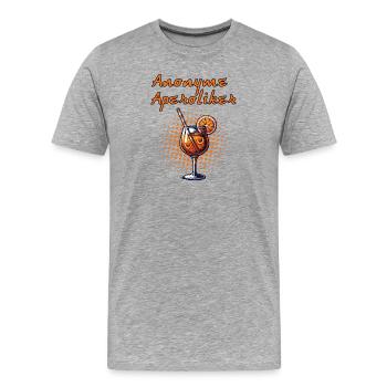Anonyme Aperoliker - Männer Premium Bio T-Shirt - Grau meliert - Vorne - Damien (186cm)