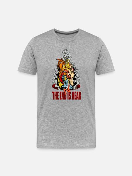 La fin est proche - T-shirt bio Premium Homme - gris chiné