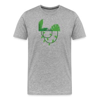 Nature moderne - T-shirt bio Premium Homme - gris chiné - Devant - Damien (186cm)