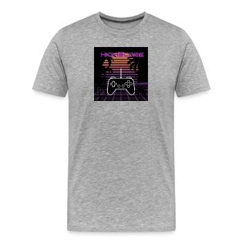 Highscore - Männer Premium Bio T-Shirt - Grau meliert - Vorne - Damien (186cm)