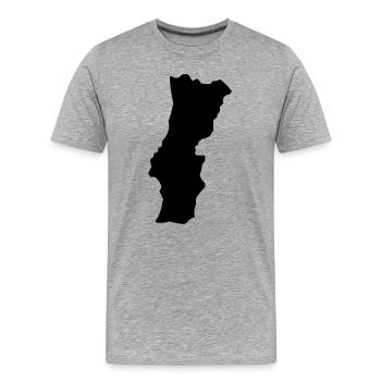 Portugal - T-shirt bio Premium Homme - gris chiné - Devant - Damien (186cm)