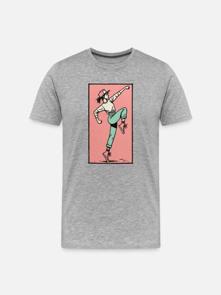 Danseuse #13 - T-shirt bio Premium Homme - gris chiné