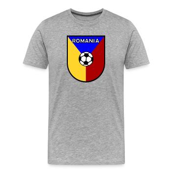 Footballeurs roumains - T-shirt bio Premium Homme - gris chiné - Devant - Damien (186cm)