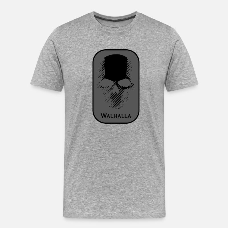 Walhalla - Männer Premium Bio T-Shirt - Grau meliert