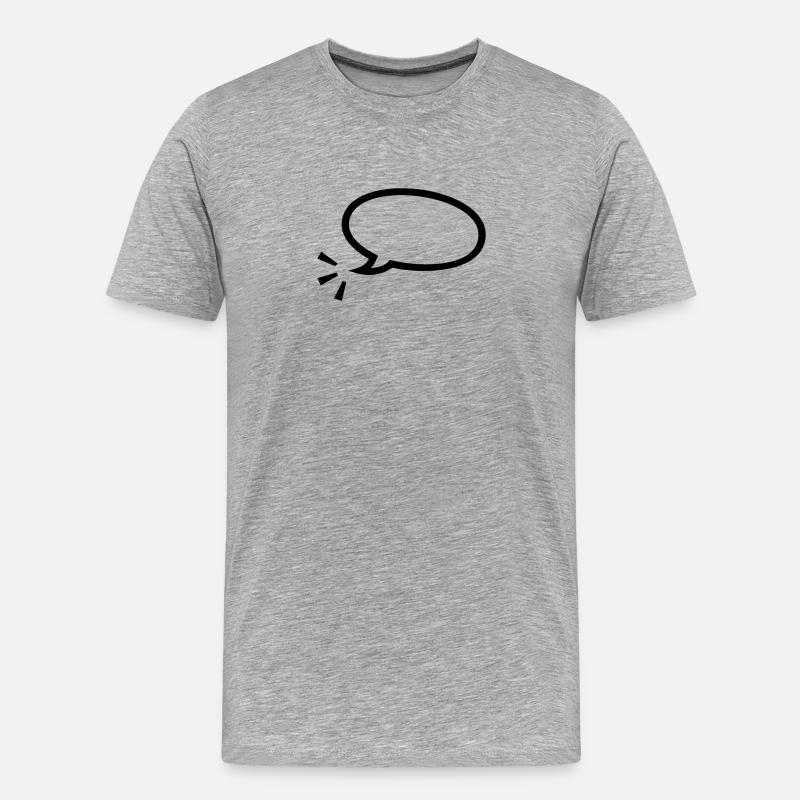 Sprechblase / speach bubble (1c) - Männer Premium Bio T-Shirt - Grau meliert