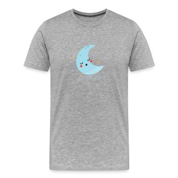 temps de sommeil - T-shirt bio Premium Homme - gris chiné - Devant - Damien (186cm)