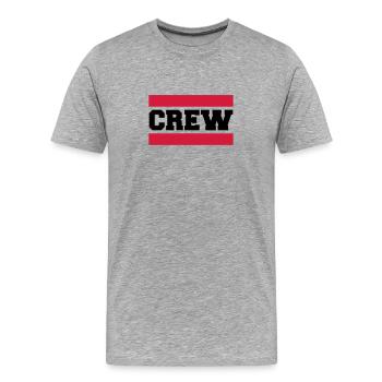 Crew - T-shirt bio Premium Homme - gris chiné - Devant - Damien (186cm)