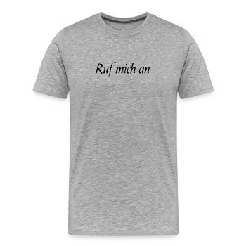 Appelle-moi - T-shirt bio Premium Homme - gris chiné - Devant - Damien (186cm)