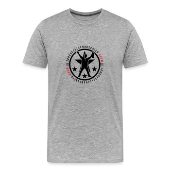 Junggesellen Abschied Crew - Männer Premium Bio T-Shirt - Grau meliert - Vorne - Damien (186cm)
