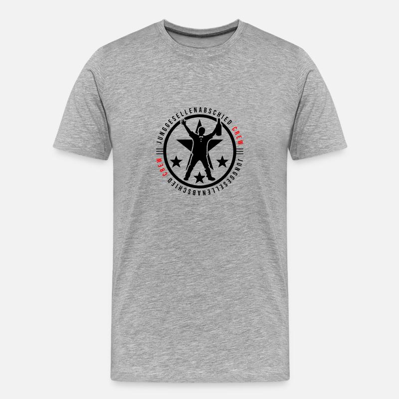 Junggesellen Abschied Crew - Männer Premium Bio T-Shirt - Grau meliert