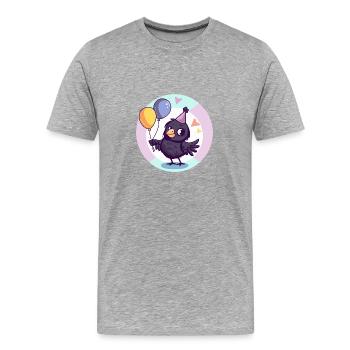 Bande dessinée d’anniversaire Raven Crow - T-shirt bio Premium Homme - gris chiné - Devant - Damien (186cm)
