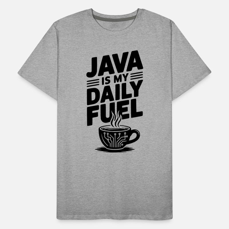 Java est mon carburant quotidien T-shirt bio Premium Homme