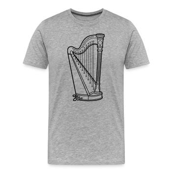 Harpe - T-shirt bio Premium Homme - gris chiné - Devant - Damien (186cm)